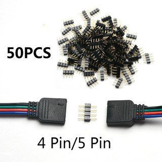 Set 50 Đầu Nối 4 Pin / 5 Pin Cho Dây Đèn LED RGB 3528 5050