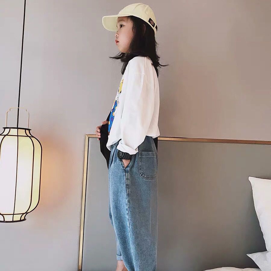 Quần Jean Ống Rộng Phong Cách Nhật Hàn Thời Trang Xuân Thu Hàng Mới 2022 Dành Cho Bạn Nữ