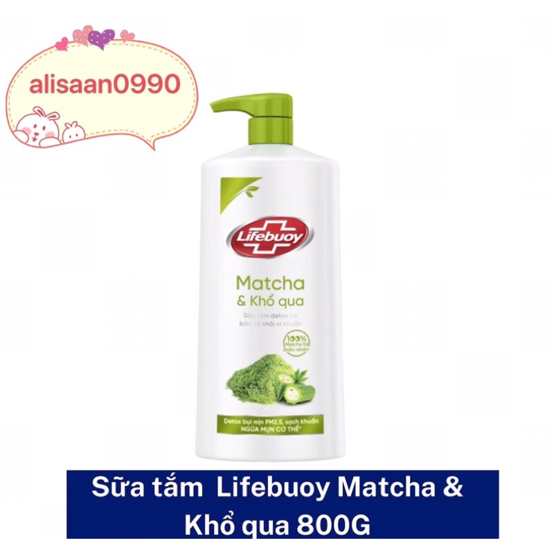 SỮA TẮM LIFEBUOY MATCHA & KHỔ QUA 800G