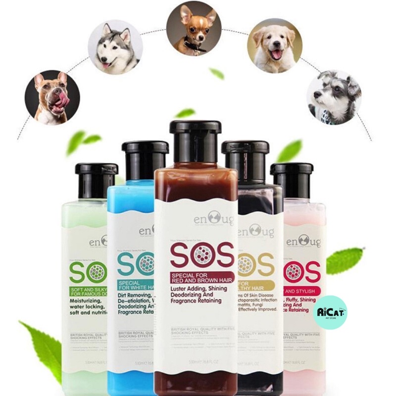 Sữa Tắm SOS Chính Hãng KỲ NAM Cho Chó Mèo | Mềm Mượt Thơm Lâu 530ml