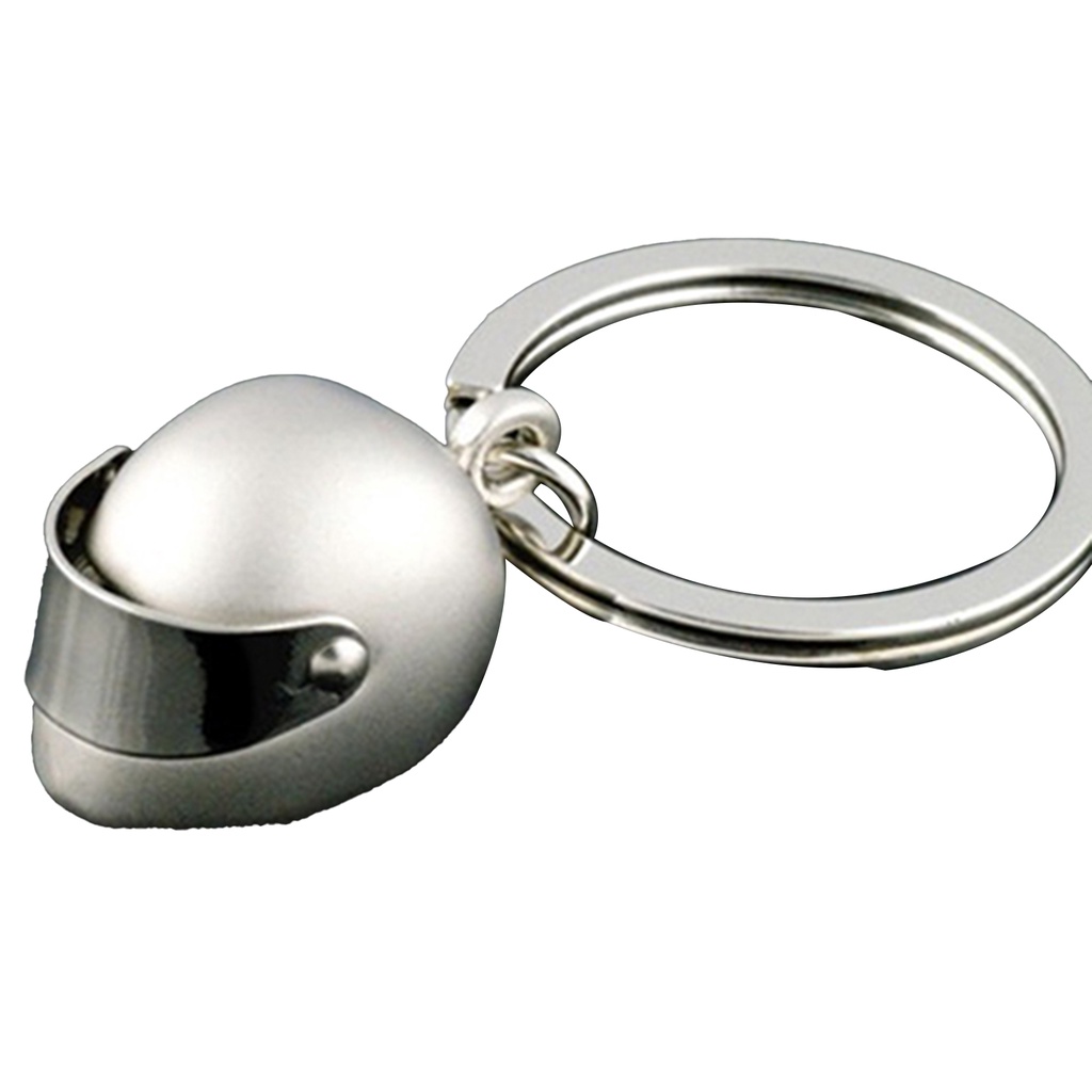 Móc khóa hình mũ bảo hiểm sáng tạo bằng kim loại