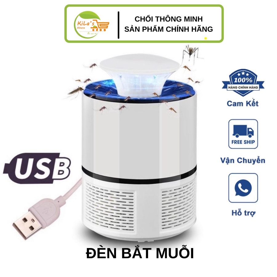 Đèn Bắt Muỗi Thông Minh Hình Trụ, Máy Hút Muỗi Có Đèn Mini [HANG CAO CAP ] Công Nghệ Đèn LED Dùng Nguồn USB