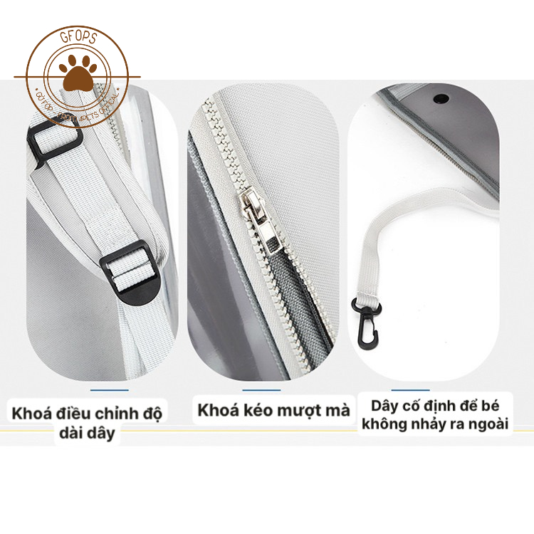 Balo phi hành gia trong suốt siêu to kèm thảm lót - 4pets official