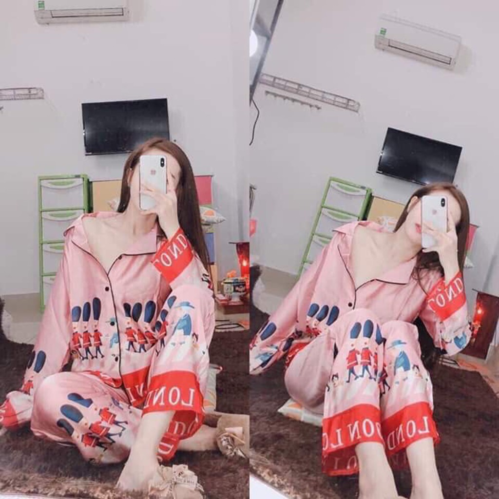 Đồ bijama lụa satin thời trang nữ giá rẻ