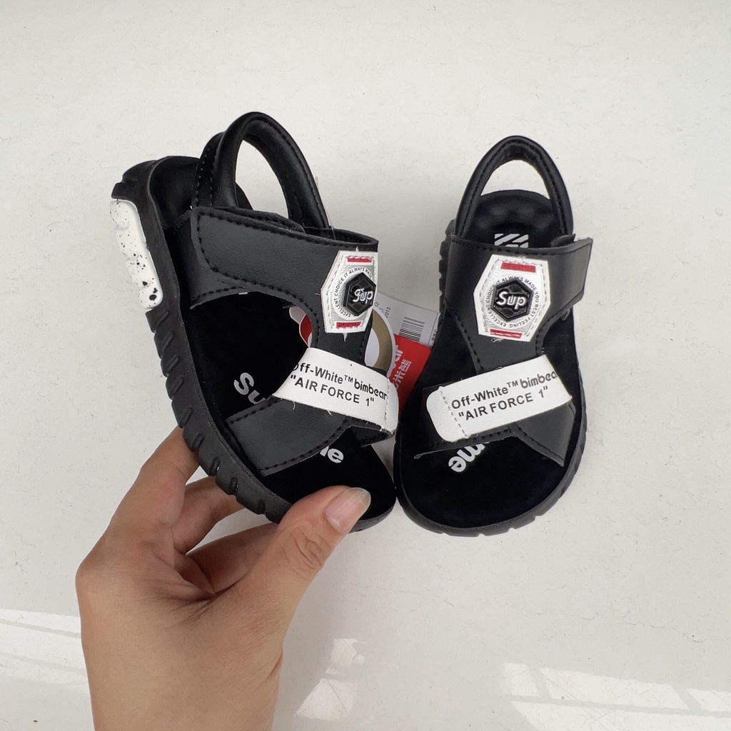 sandal bé trai - dép quai hậu cho bé quai da đế chống trươt mềm có quai dan mùa hè 930 ( ảnh thật)