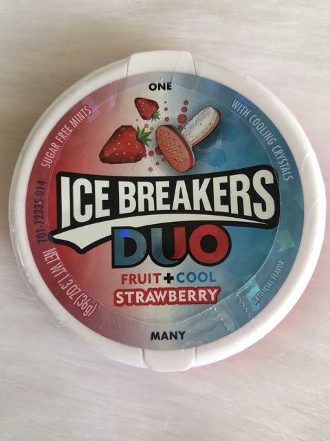 👉Kẹo dâu Ice Breakers Ice Breakers Sugar Free Duo Mints, mỹ