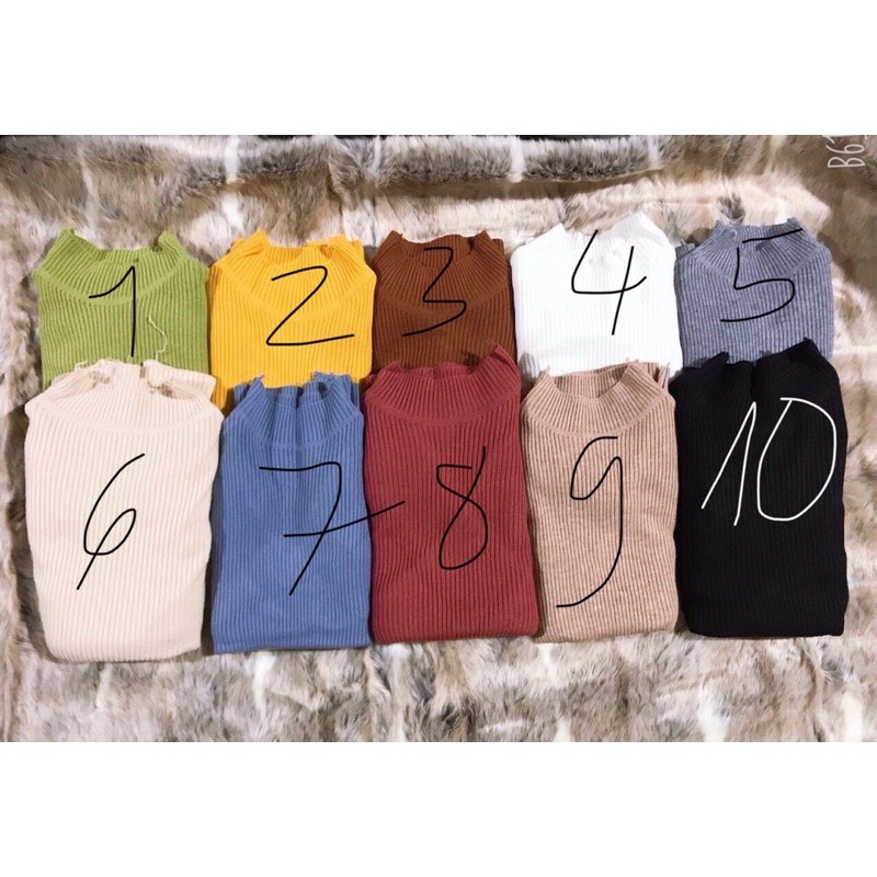 Áo Len Tăm Nữ Cổ 3 Phân Loại 1