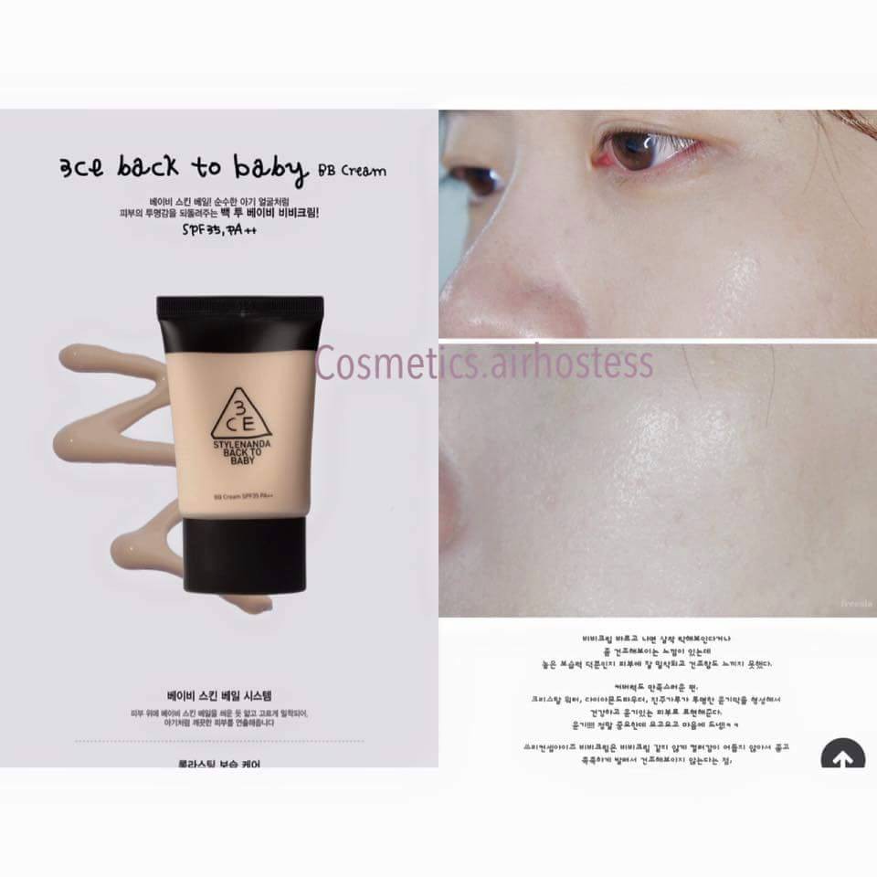 KEM NỀN BB CREAM 3CE STYLENANDA BACK TO BABY SPF35 30ML CHÍNH HÃNG - 5210