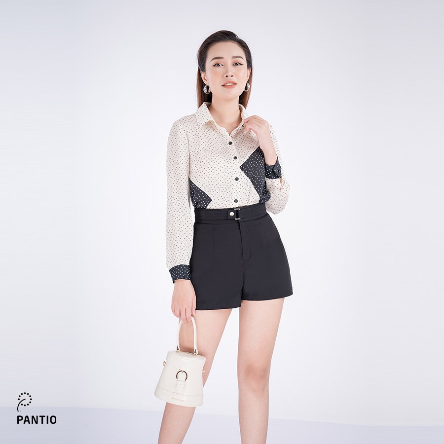 Áo sơ mi chất liệu lụa cát họa tiết đặc biệt dáng suông FAS52498 - PANTIO