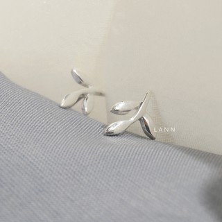 Khuyên lá olive BẠC S925 LANN E049