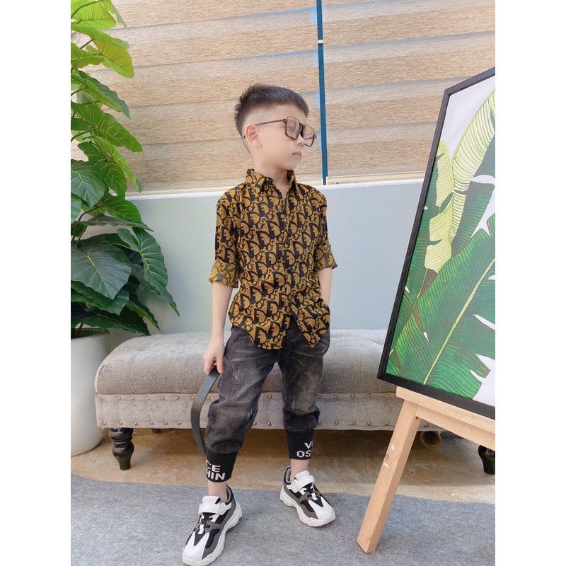 Sơ mi lụa mềm, mát cho bé 9-32kg