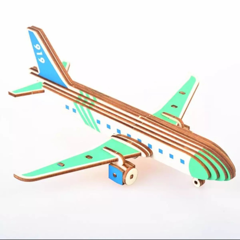 Đồ chơi lắp ghép mô hình 3D bằng gỗ - Máy bay C919