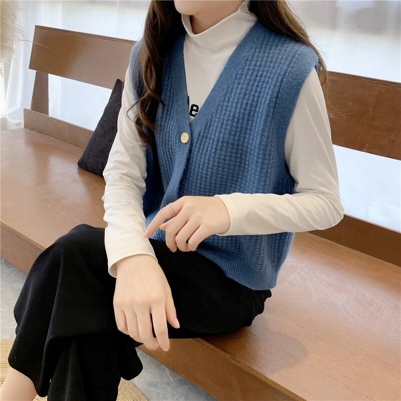 Áo Len Nữ Không Tay Cổ Chữ V Thời Trang Quyến Rũ | BigBuy360 - bigbuy360.vn