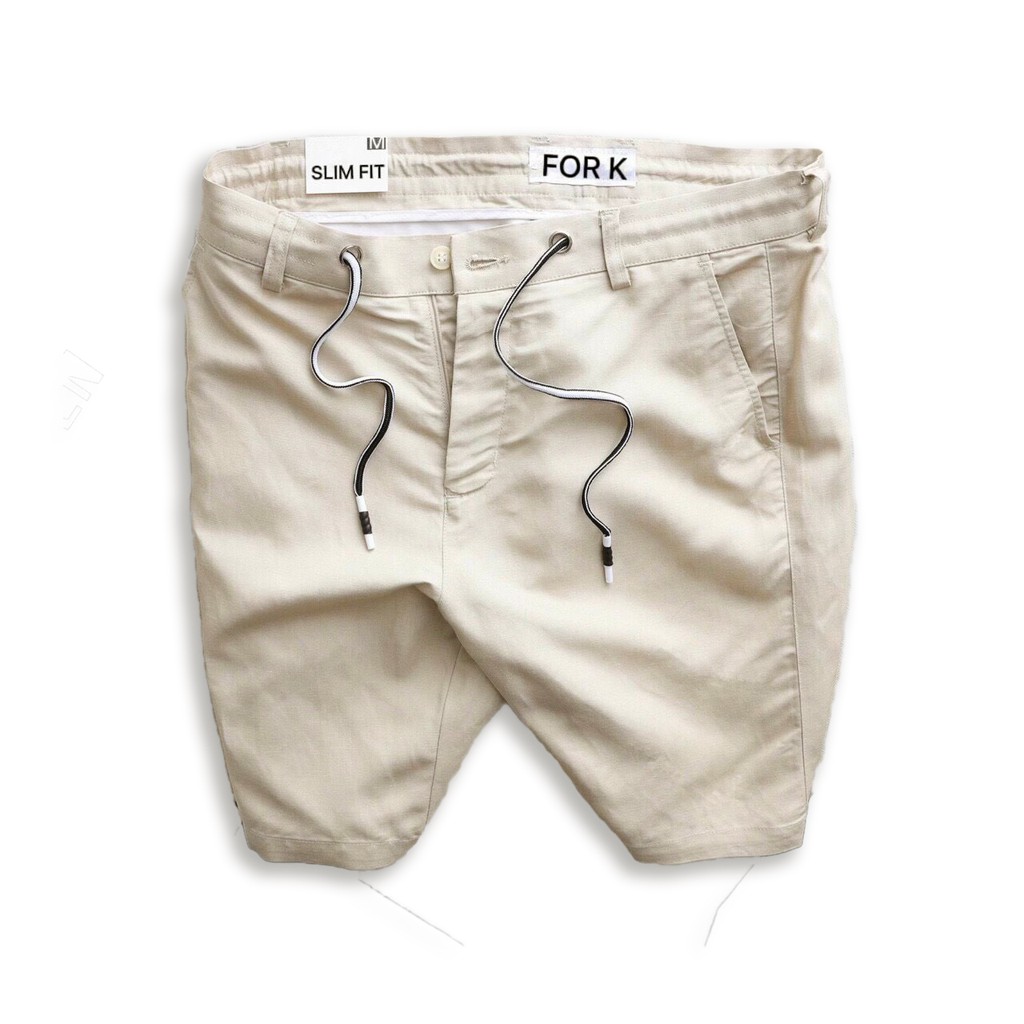 Quần kaki nam ngắn trắng cao cấp co giãn lưng thun hàng đẹp chính hãng Hàn Quốc H4 | BigBuy360 - bigbuy360.vn