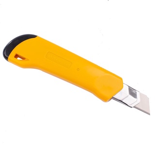 Dao rọc giấy Deli Lưỡi 18mm  E2042 dùng trong văn phòng phẩm - Dễ dang sử dụng màu vàng - HOKAMI STORE