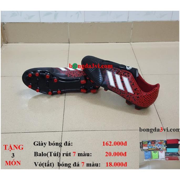 NEW CH giày đá bóng sân cỏ tự nhiên 102 ( Tặng + balo(túi) rút + vớ(tất) ) Sút Mạnh new :