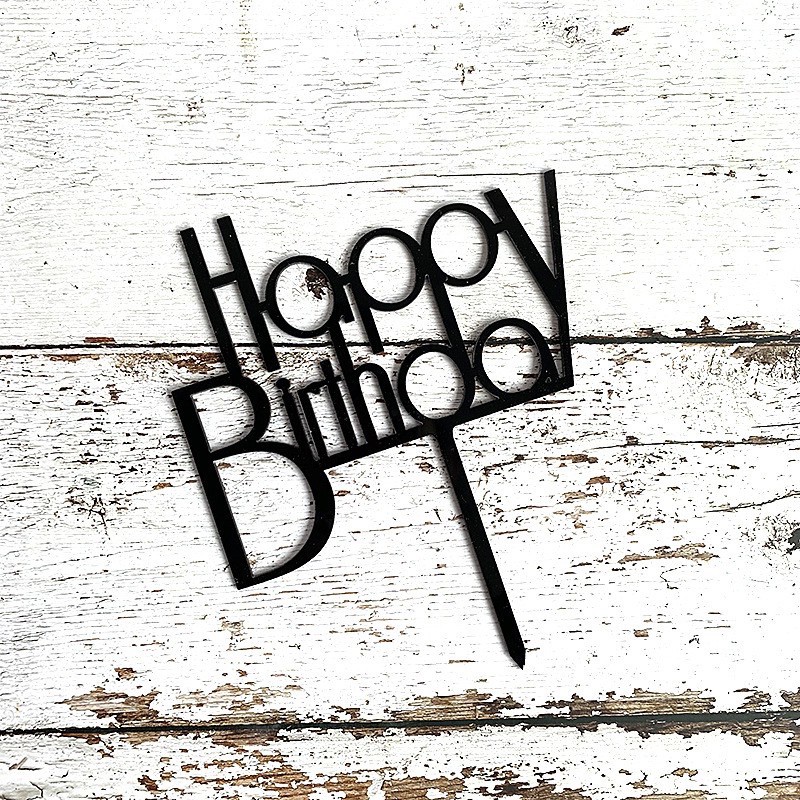 Combo 10 Cắm Mica Hpbd Trang Trí Bánh Kem