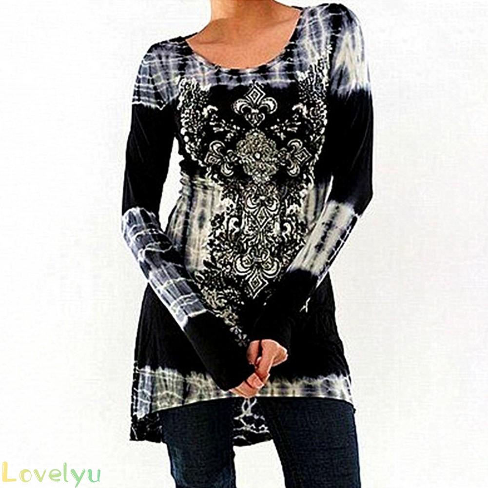 【LOVELYU】Womens Tops T Shirt T-shirt Winter Womens Casual Crew Neck Dress Long Sleeve【Good Quality】