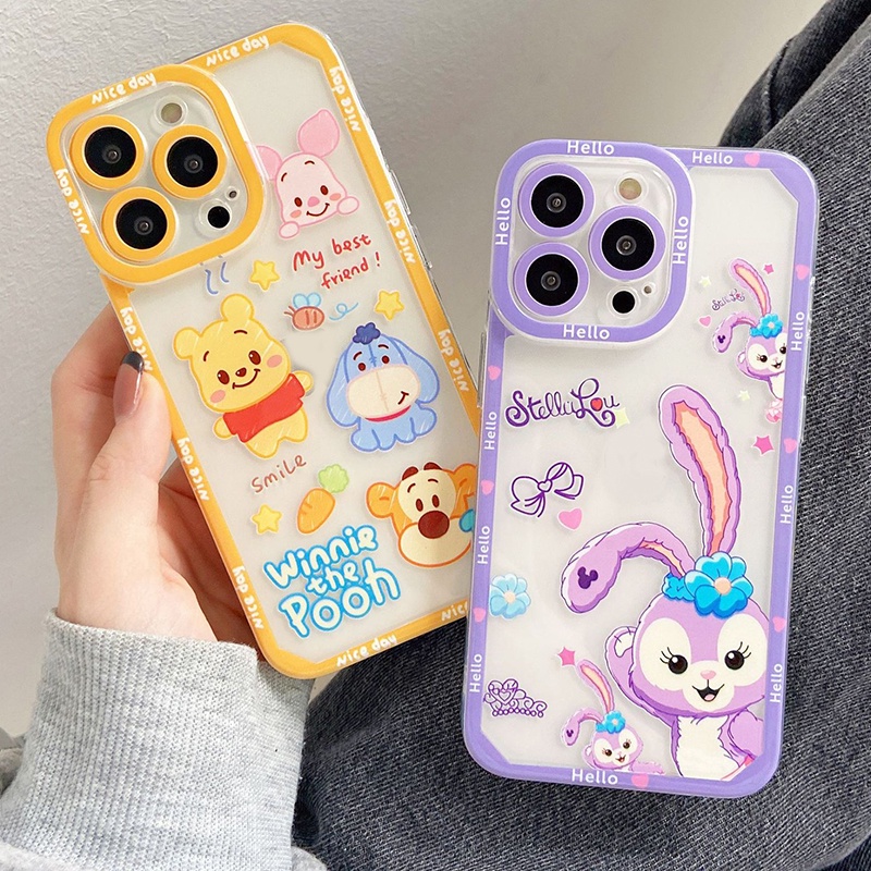 Ốp Điện Thoại TPU Trong Suốt Hình Gấu Dễ Thương Cho Iphone 14 13 Pro Max 12 11 XS XR X 8 7 6 Plus Mini SE