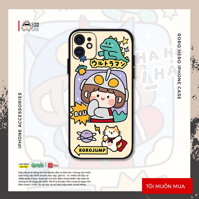 Ốp lưng iPhone Roro siêu nhân chống sốc cho iPhone 6/6pl/6s/6spl/7/7pl/8/8pl/x/xs/11/12/13/pro/max - Chinchincase