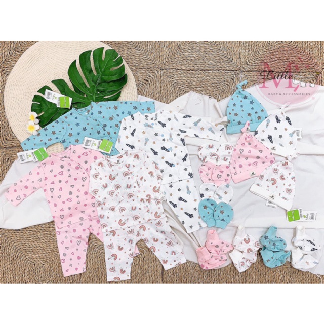 [NHẬP KIDTET hoàn 15% xu đơn 150k] Bộ dài tay cài lệch bé trai/ bé gái lullaby cottong 100%