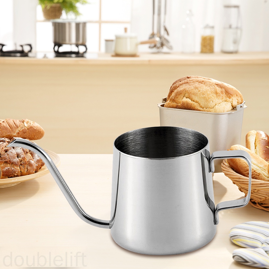 Stainless Steel Coffee Pot Gooseneck Drip Coffee Pot Kettle Teapot for Cafe House Home 250ml doublelift store