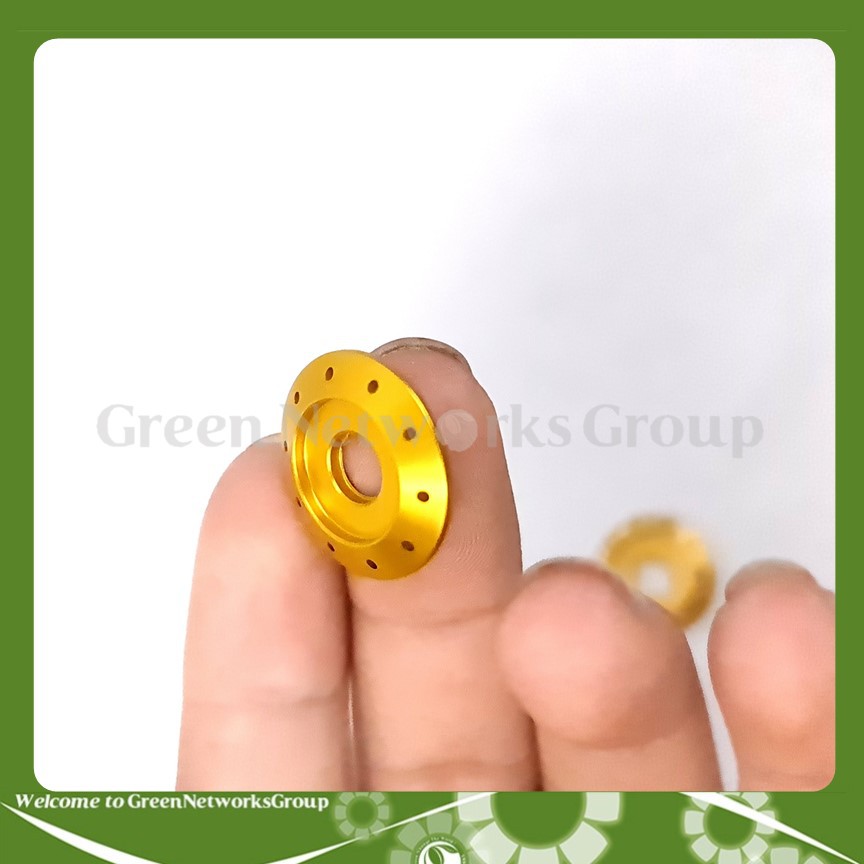 Long đền nhôm lỗ 6ly gắn đèn xi nhan , ốc kiểng xe máy Greennetworks ( 1 Con )