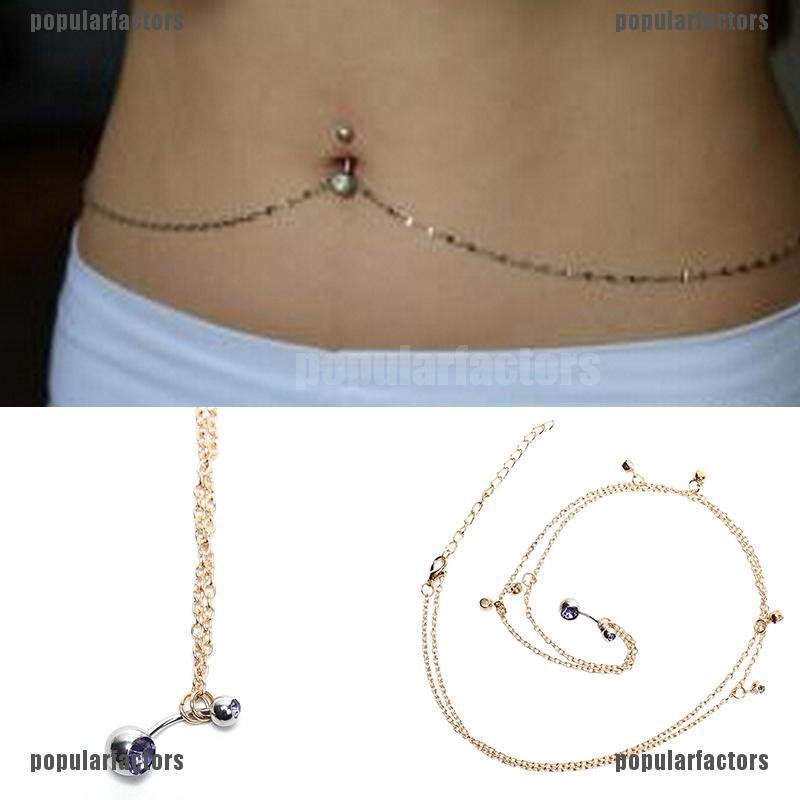 Khuyên Rốn Đính Đá Pha Lê 14g Thời Trang