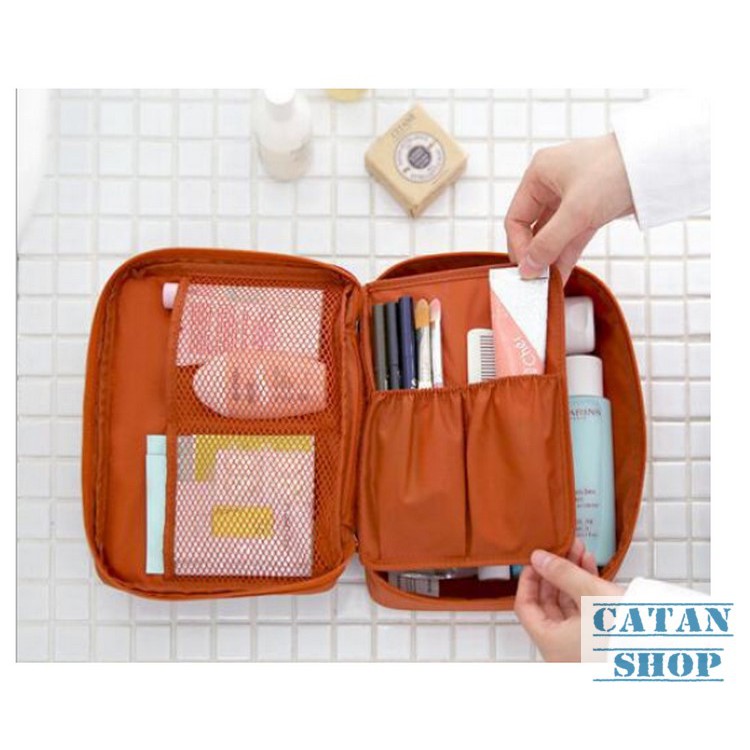 Túi Đựng Mỹ Phẩm Du Lịch Hàn Quốc ,chống thấm xếp gọn,đồ trang điểm,make up,dầu gội trong DL04