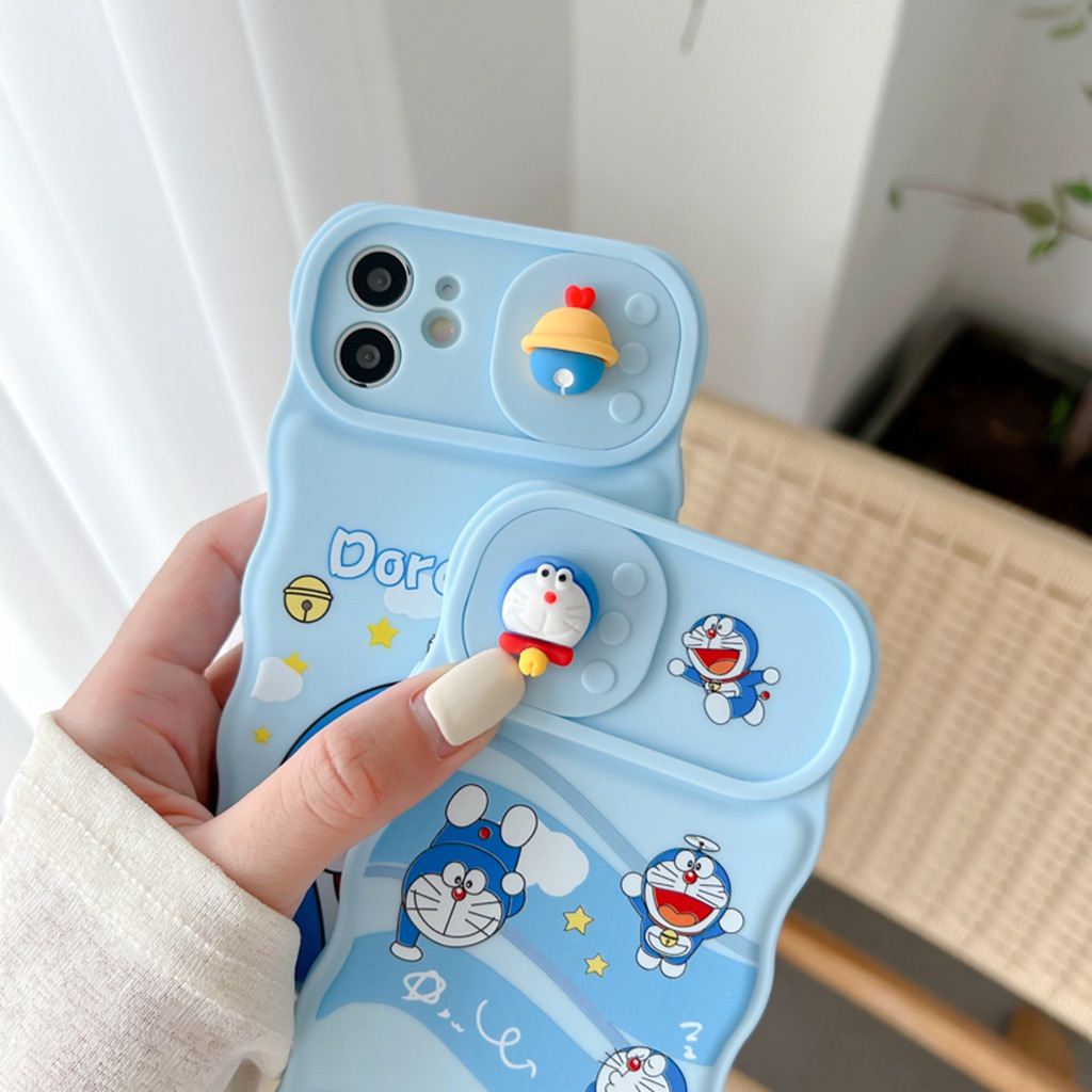 Ốp Điện Thoại TPU Họa Tiết Hoạt Hình Doremon Dễ Thương Chống Trầy / Rơi Cho IPhone 11 13 12 Pro Max