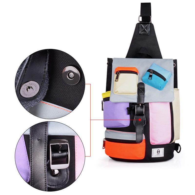 Túi Đeo Chéo Nam Da PU Có Cổng Sạc USB