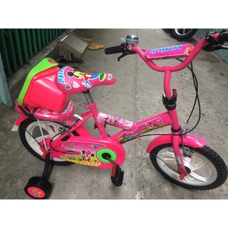 xe đạp bé gái từ 3-6 tuổi màu hồng có chuông có chuông bánh 12 inch hoặc 14 inch và nhiều mẫu khác