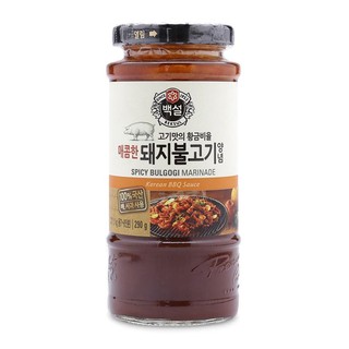 Sốt Ướp Thịt Heo Cay BBQ Hàn Quốc Beksul 290gr