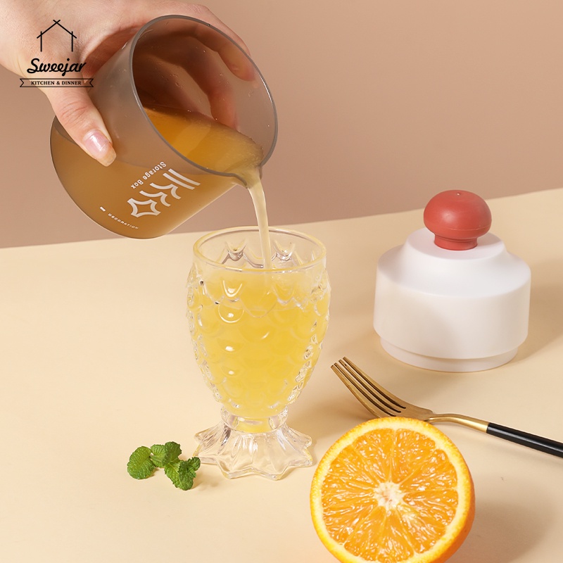 Sweejar Máy ép nước cam Trái Cây Bằng Tay Di Động Với 2 Nắp Đa Năng Và 400ml Bằng Nhựa PP Tiện Dụng