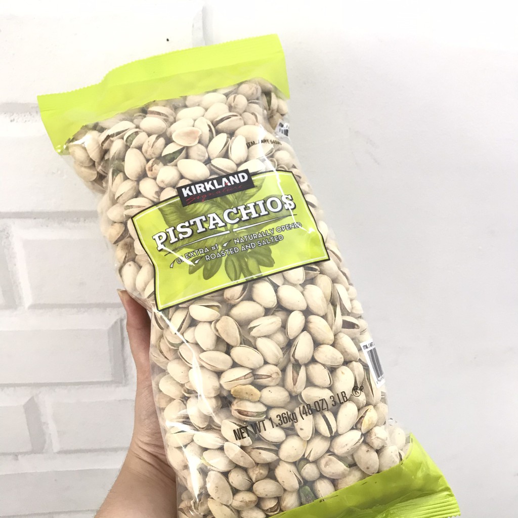 Hạt dẻ cười Kirkland Pistachios 1,36kg của Mỹ - Hạt dẻ cười rang muối, vị ngon tự nhiên, đảm bảo chất lượng