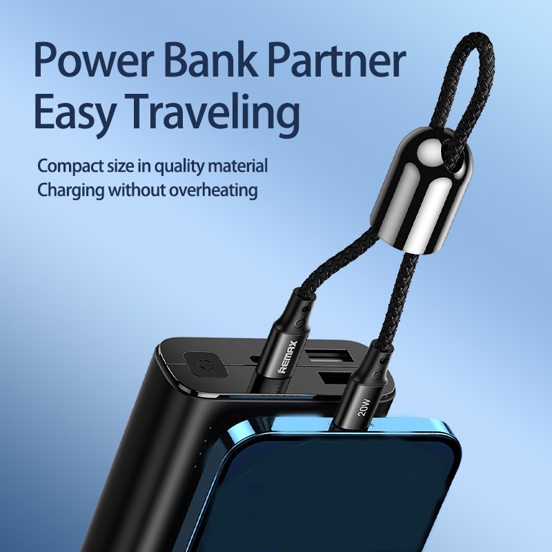 Cáp Sạc Nhanh 20W - 65W Remax RC-140 Thích Hợp Sử Dụng Khi Đi Du Lịch, Di Chuyển Nhiều, Dùng Với Sạc Dự Phòng