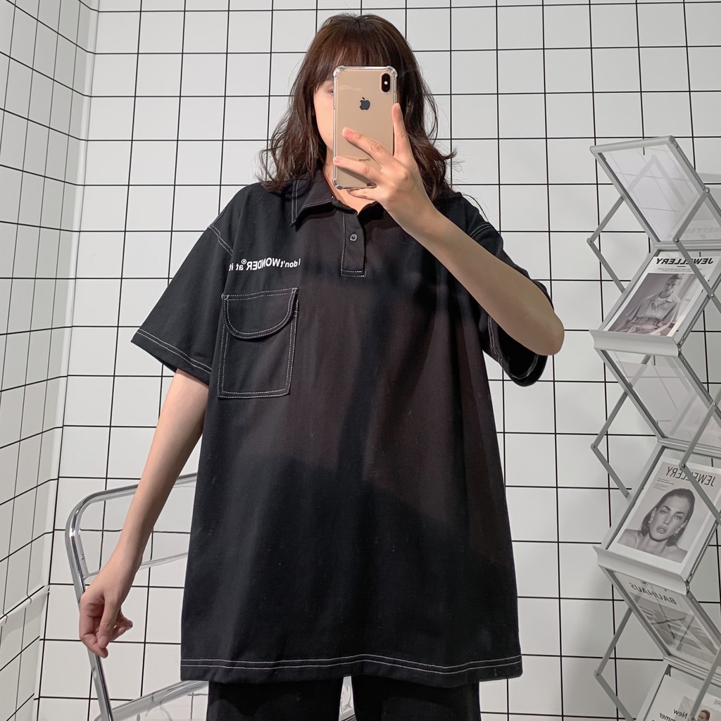 Áo Polo Unisex Tay Lỡ Form Rộng May Chỉ Nổi ZORO Vải Chân Cua Dày Dặn Phong Cách Hàn Quốc – Tuni Store | BigBuy360 - bigbuy360.vn