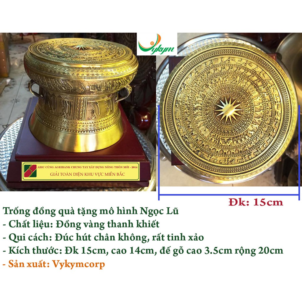 Trống đồng mô hình làm quà tặng quà biếu cao cấp để bàn làm việc