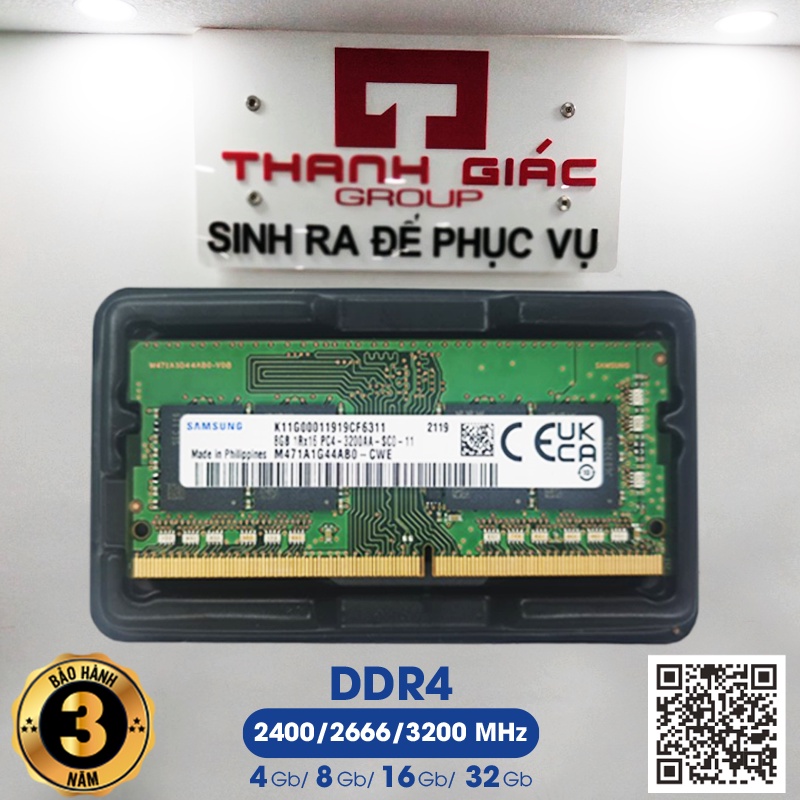 Mua RAM Laptop DDR4 SODIMM 8GB bus 3200 Samsung SKHynix giá rẻ nhất