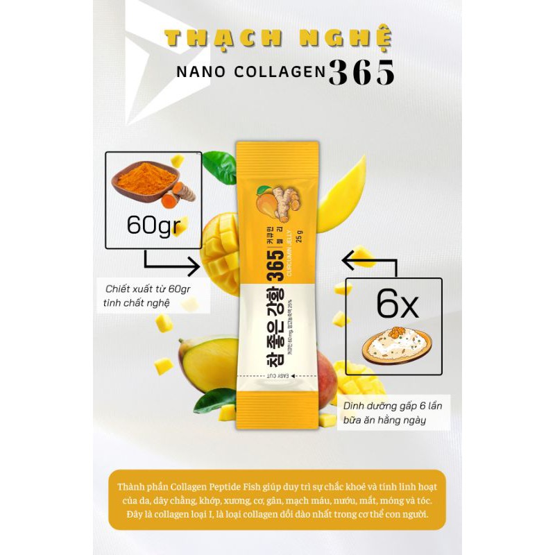 ⭐THẠCH NGHỆ NANO 365 COLLAGEN HÀN QUỐC VỊ XOÀI⭐