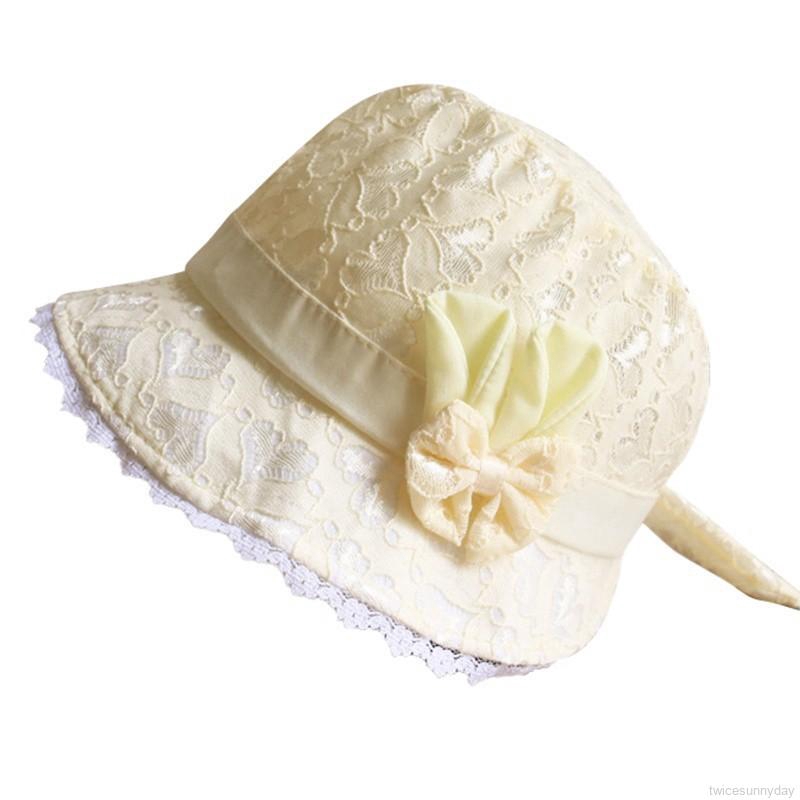 Mũ nồi phối ren hoa thiết kế đơn giản dành cho bé