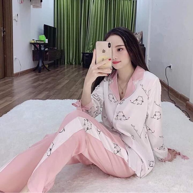 Bộ ngủ lụa pijama cao cấp