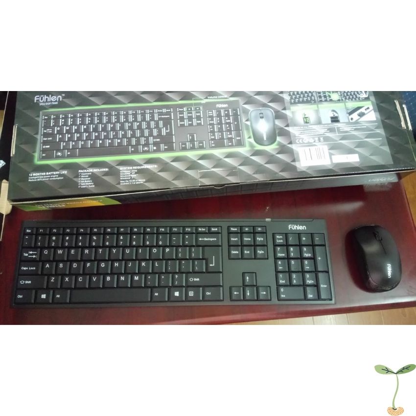 Bộ bàn phím và chuột không dây Fuhlen A120G fullsize wireless, hàng chính hãng bảo hành 24 tháng