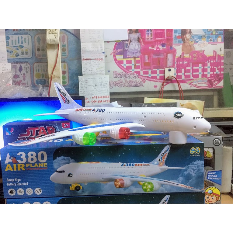 Mô hình máy bay Air plane A380 chạy bằng pin hãng Ming Xing Jia