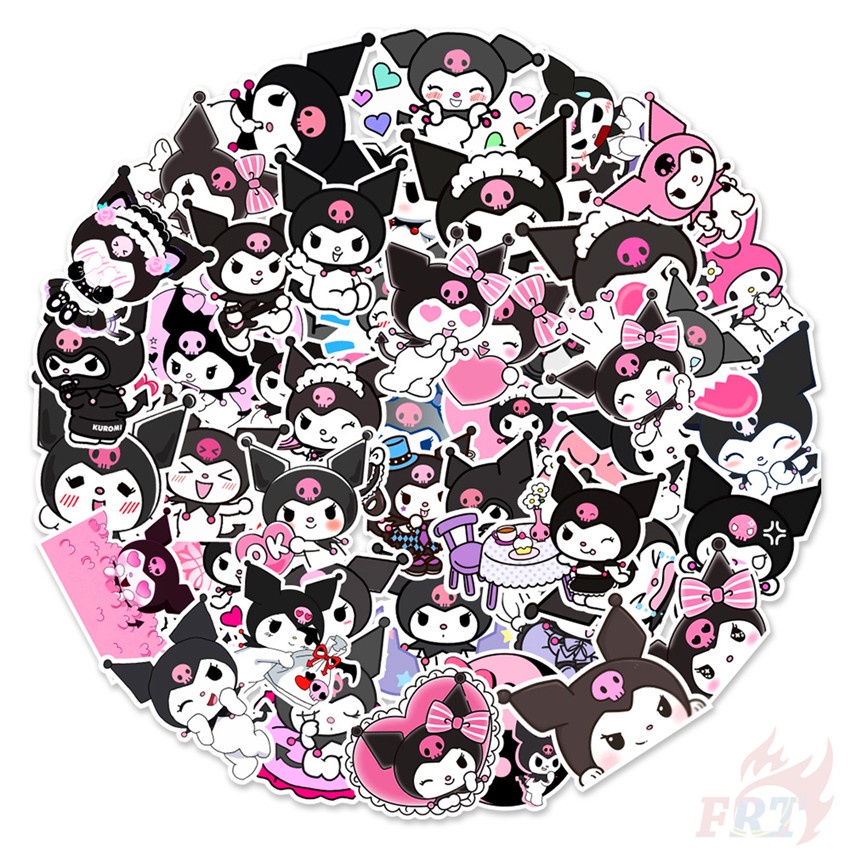 Bộ 50 Cái / Bộ ☆ Sanrio. Miếng Dán Kuromi Series 01 ☆ Miếng Dán Thời Trang Chống Thấm Nước