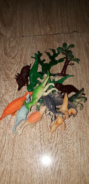 Sét 12 mô hình khủng long bằng nhựa cứng đặc loại nhỏ