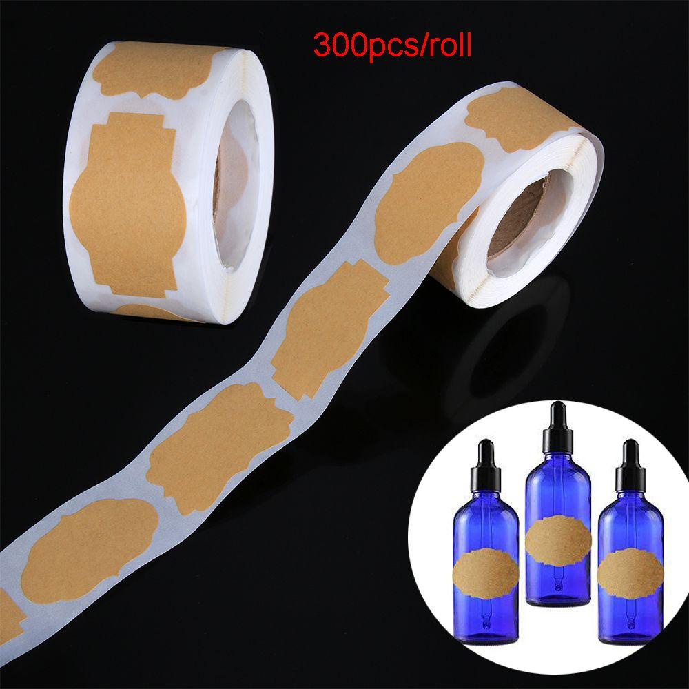 Set 300 Nhãn Dán Giấy Kraft Dùng Trang Trí Hộp Quà Giáng Sinh/Tiệc Cưới