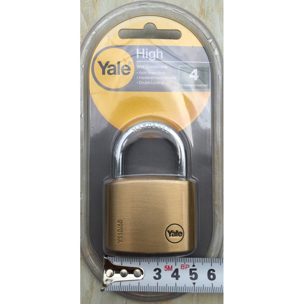 KHÓA CAO CẤP CỠ 50MM YALE Y110/50/127/1 CÀNG KHÓA BẰNG THÉP HARDENED