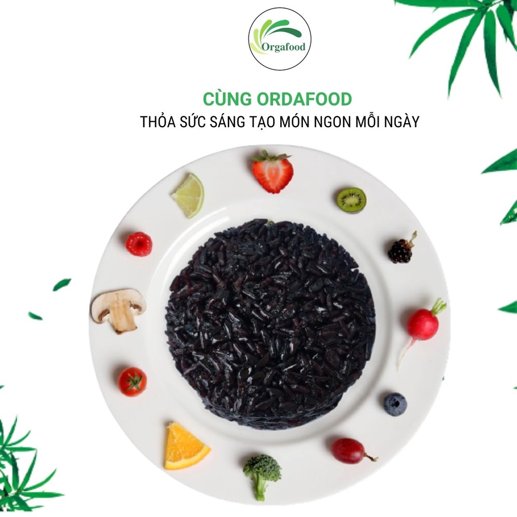 5kg Gạo lứt đen dẻo Điện Biên hữu cơ, gạo lức tím than Orgafood EAT CLEAN giảm cân, ăn kiêng