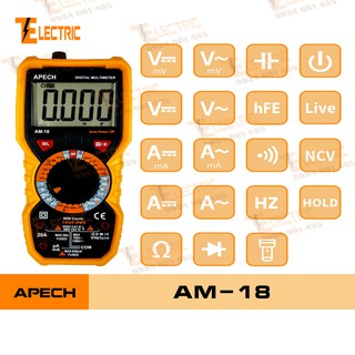 Apech am - 18 đồng hồ đo điện vạn năng đo tụ điện đo tần số apech am 18